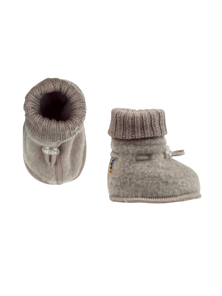 Joha Booties Krabbelschuhe Merino-Wolle in sesam melange günstig kaufen