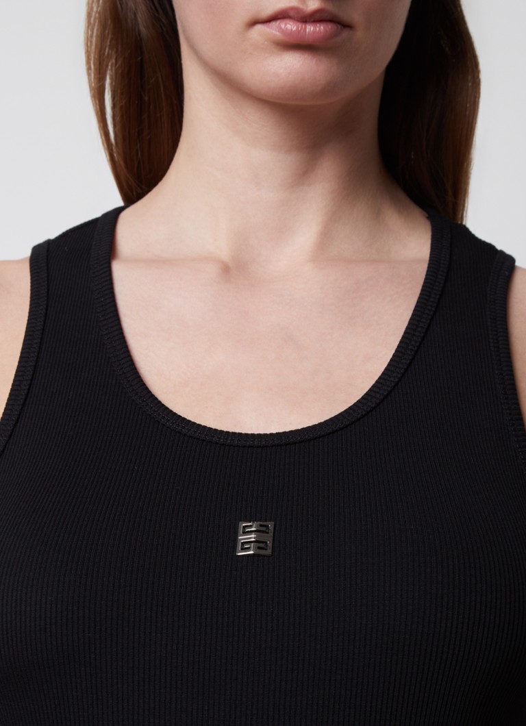 Canotta Givenchy a coste con logo