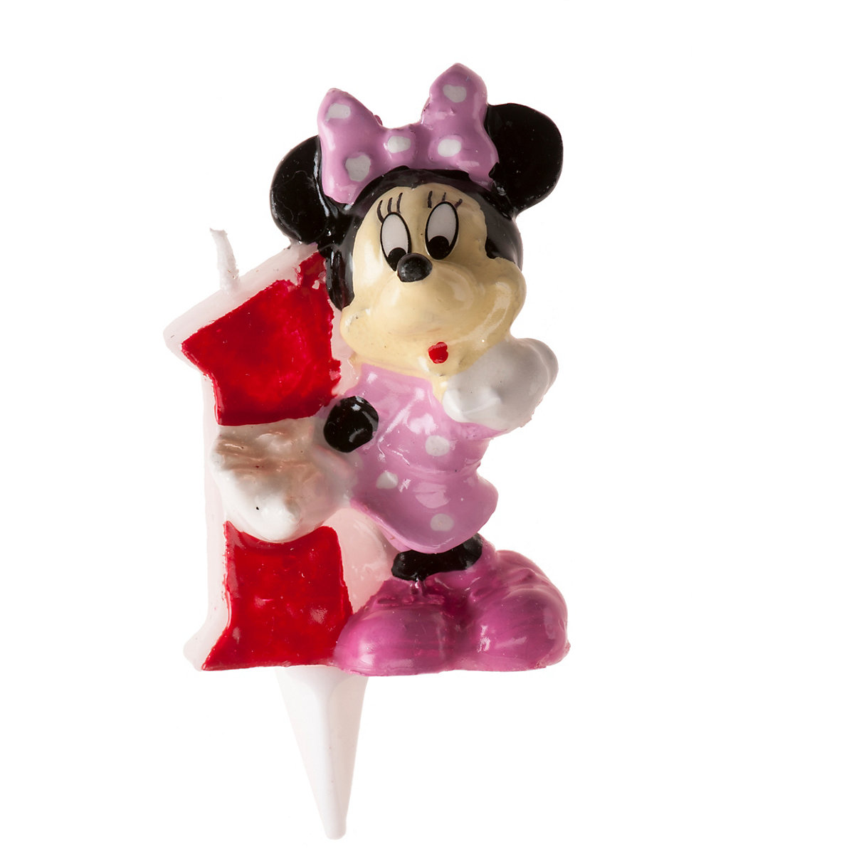 Torten-/Kuchenkerze   Minnie Mouse - Zahl 1