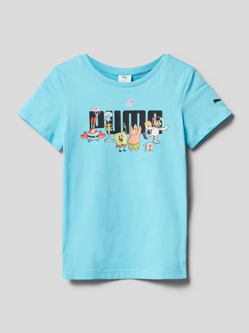 T-Shirt mit Spongebob®-Print und Logo-Detail in türkis