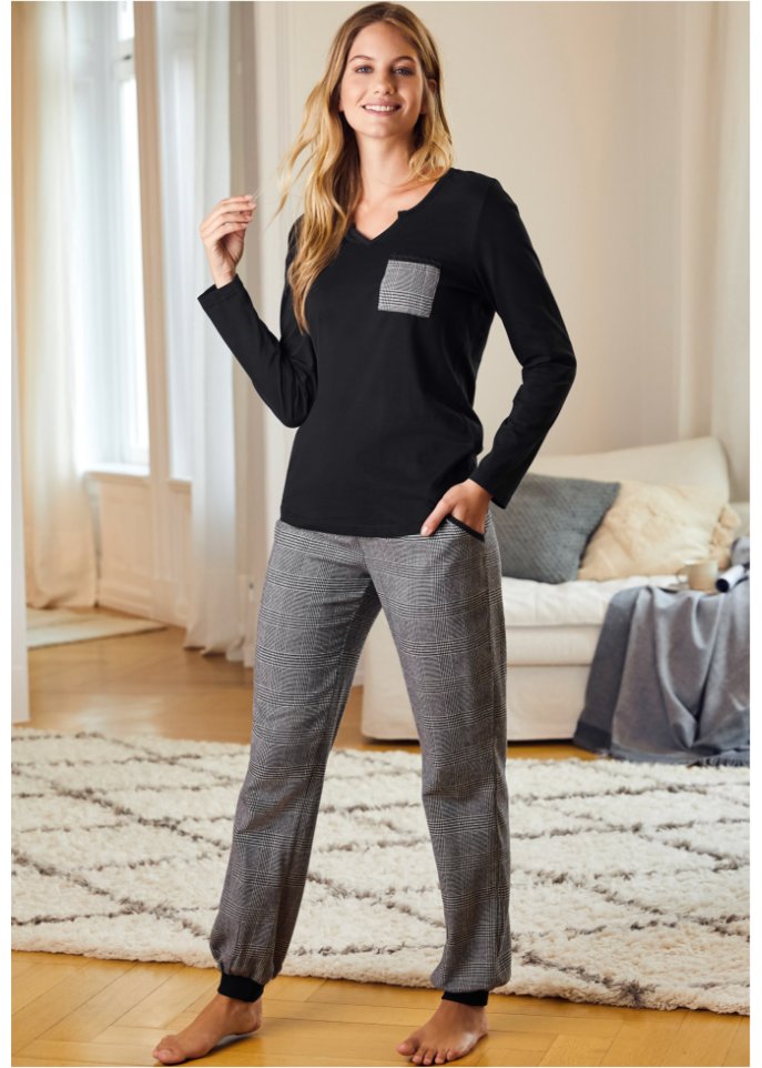 Pyjama mit Flanellhose