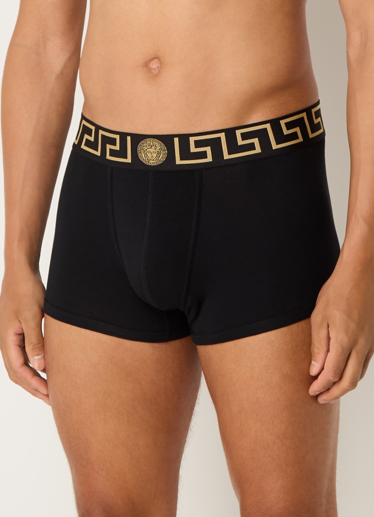 Versace logós derékpántos boxeralsó, 3 darabos kiszerelésben