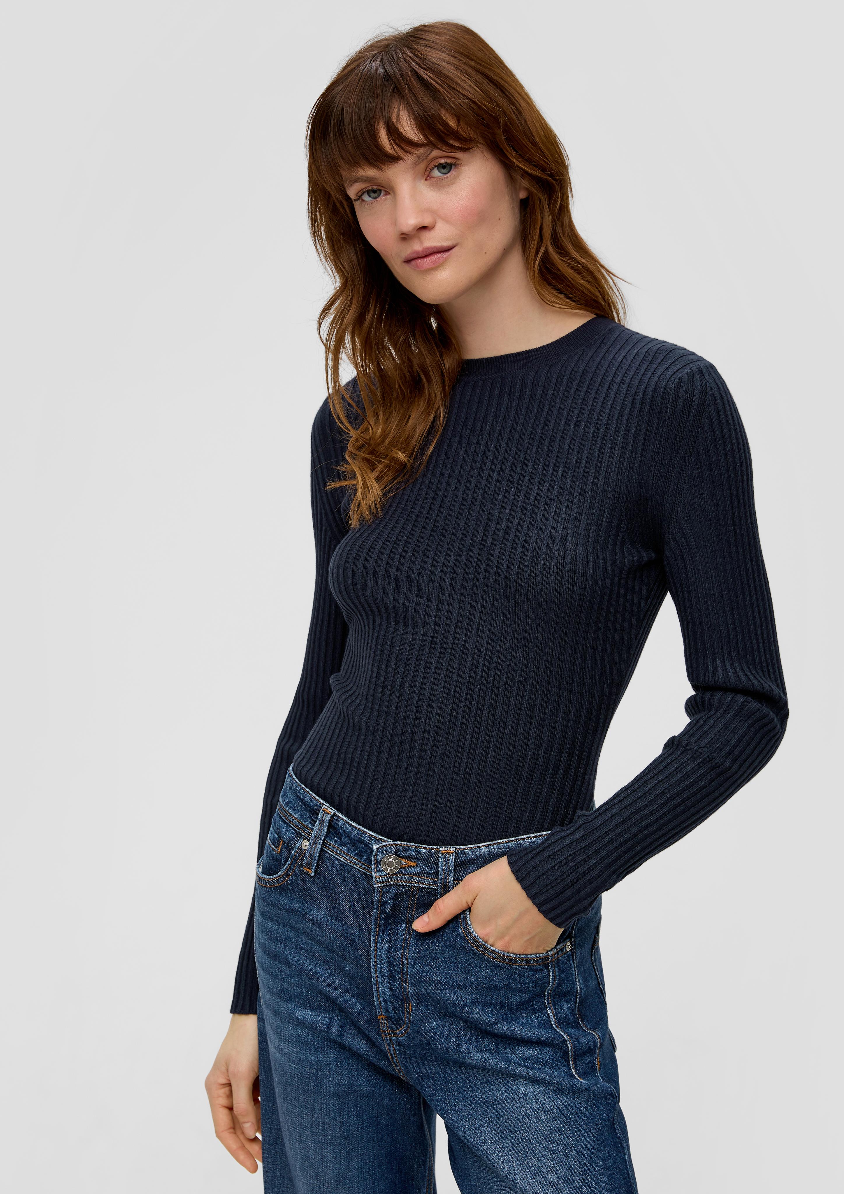 Rippstrickpullover aus Viskosemix  2145866-5959