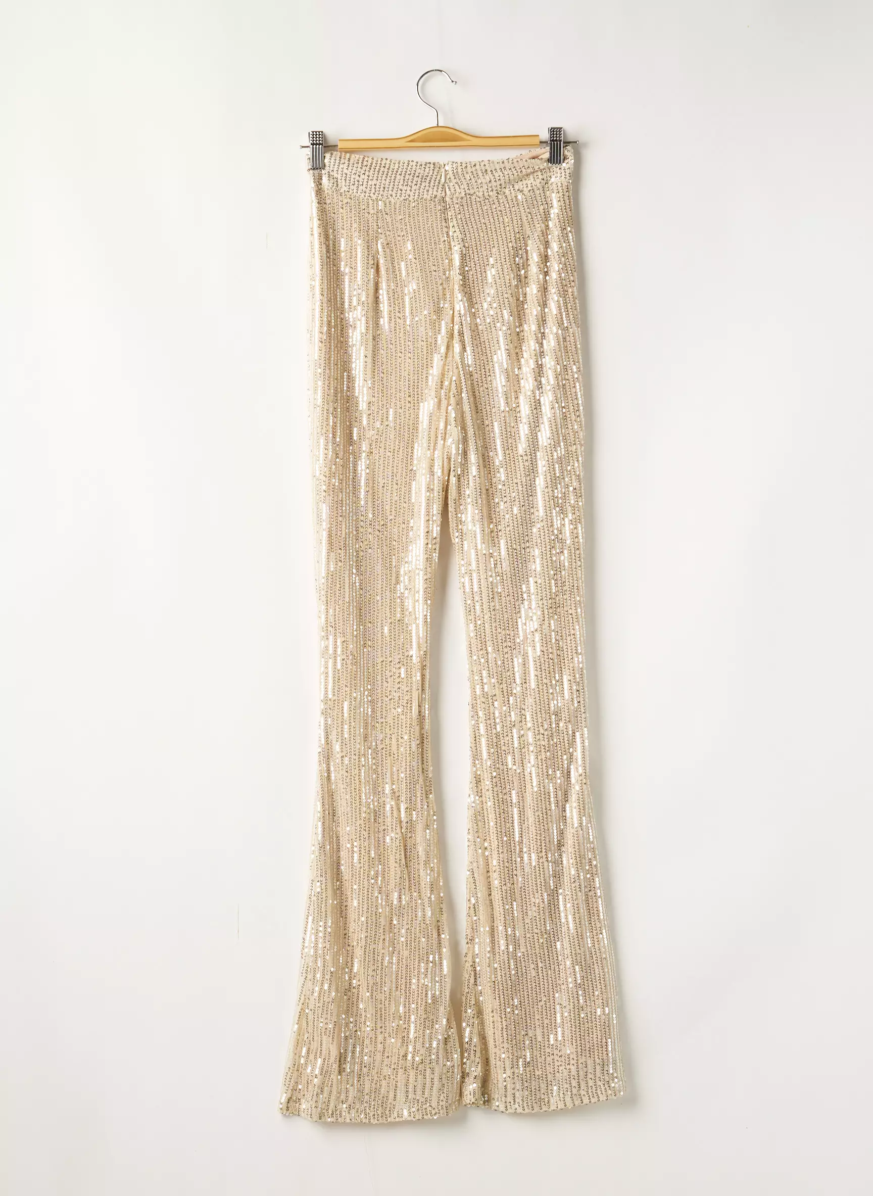 Nasty Gal Pantalons Flare Femme couleur beige