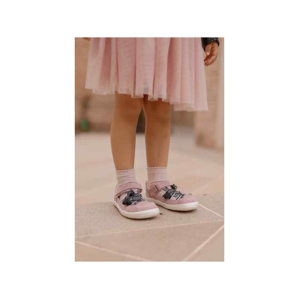 Baby Bare Febo Summer Grey / Pink Barfußsandalen