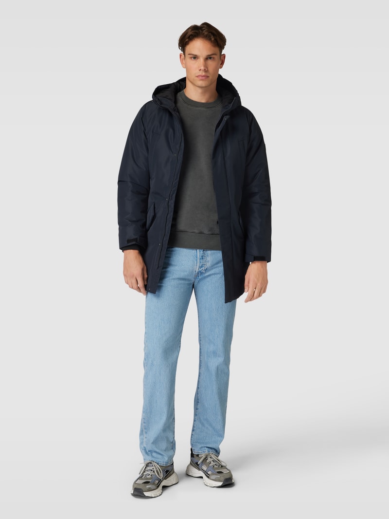 Parka mit Brusttasche Modell 'CARL' in dunkelblau