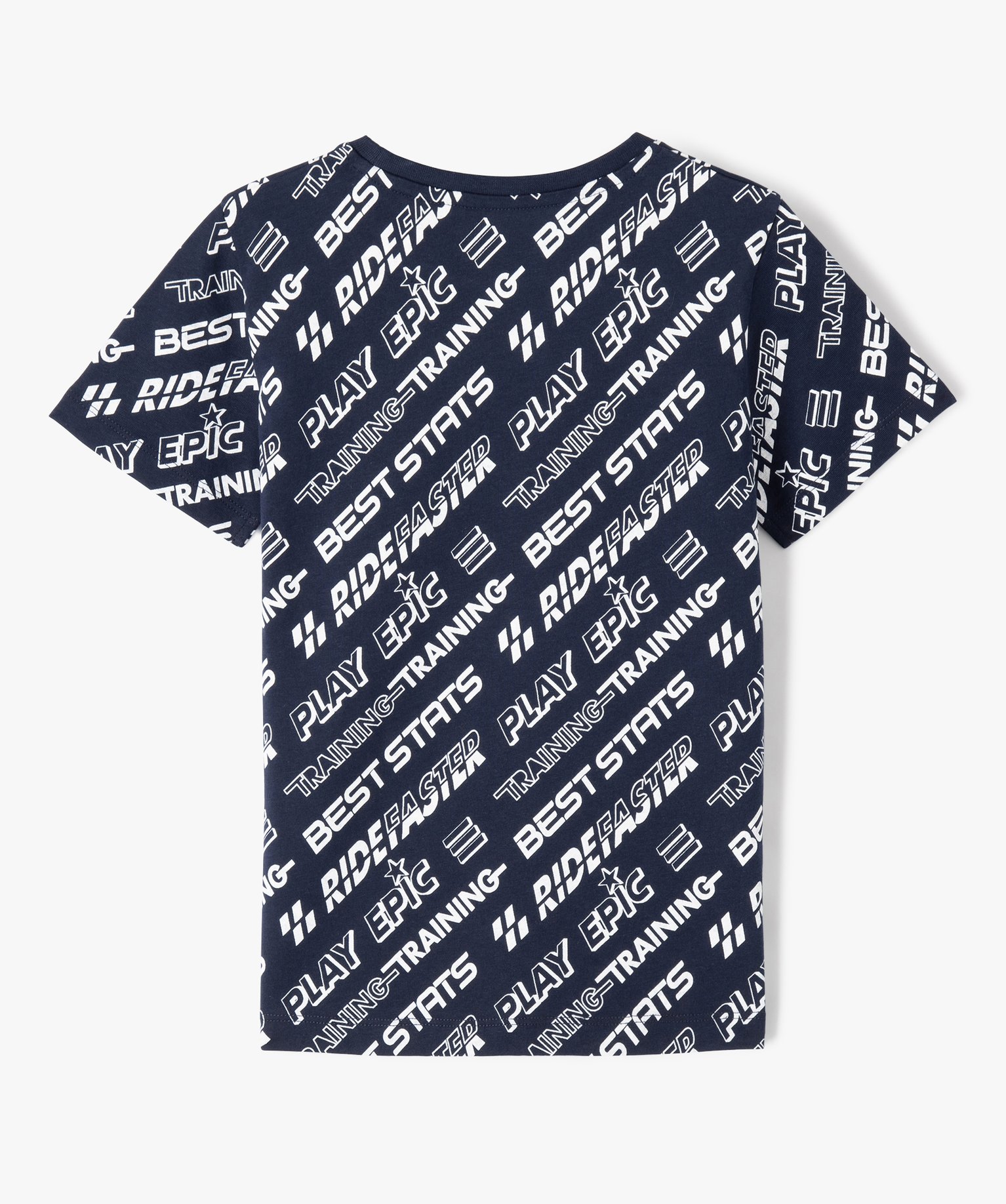 Tee-shirt Garçon à manches courtes avec inscriptions imprime | GEMO