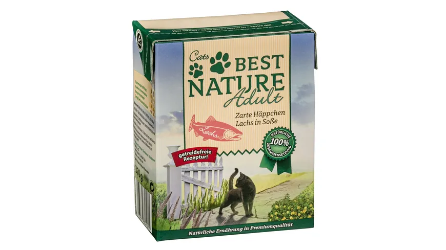 Best Nature Nassfutter Zarte Häppchen Lachs in Soße 370 g