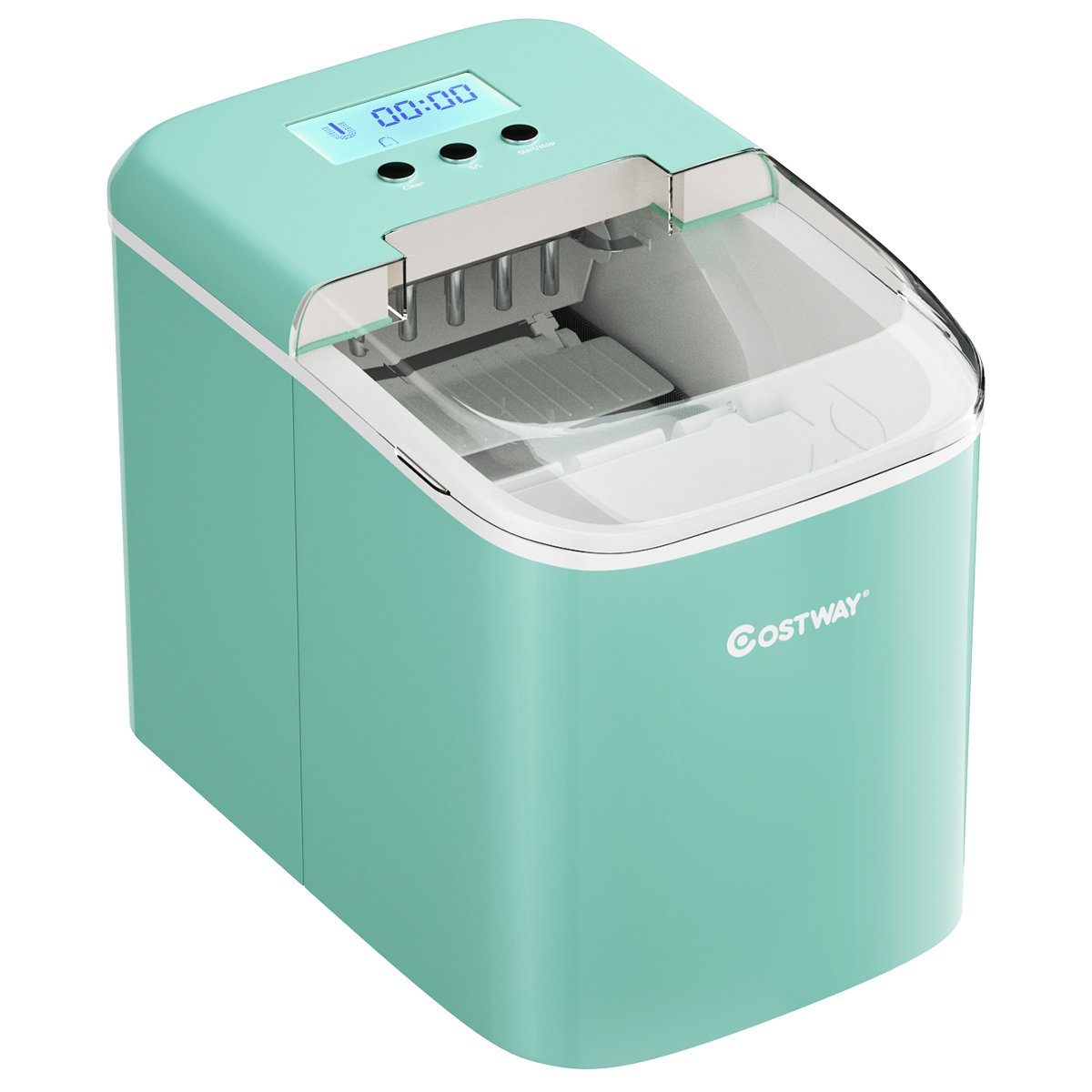 COSTWAY Eiswürfelmaschine, Eiswürfel in 7min, 12kg in 24H, Eiswürfelschaufel