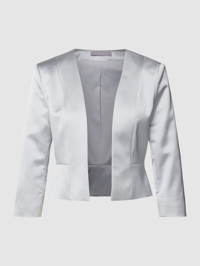 Cocktailjacke mit Effektgarn in hellgrau