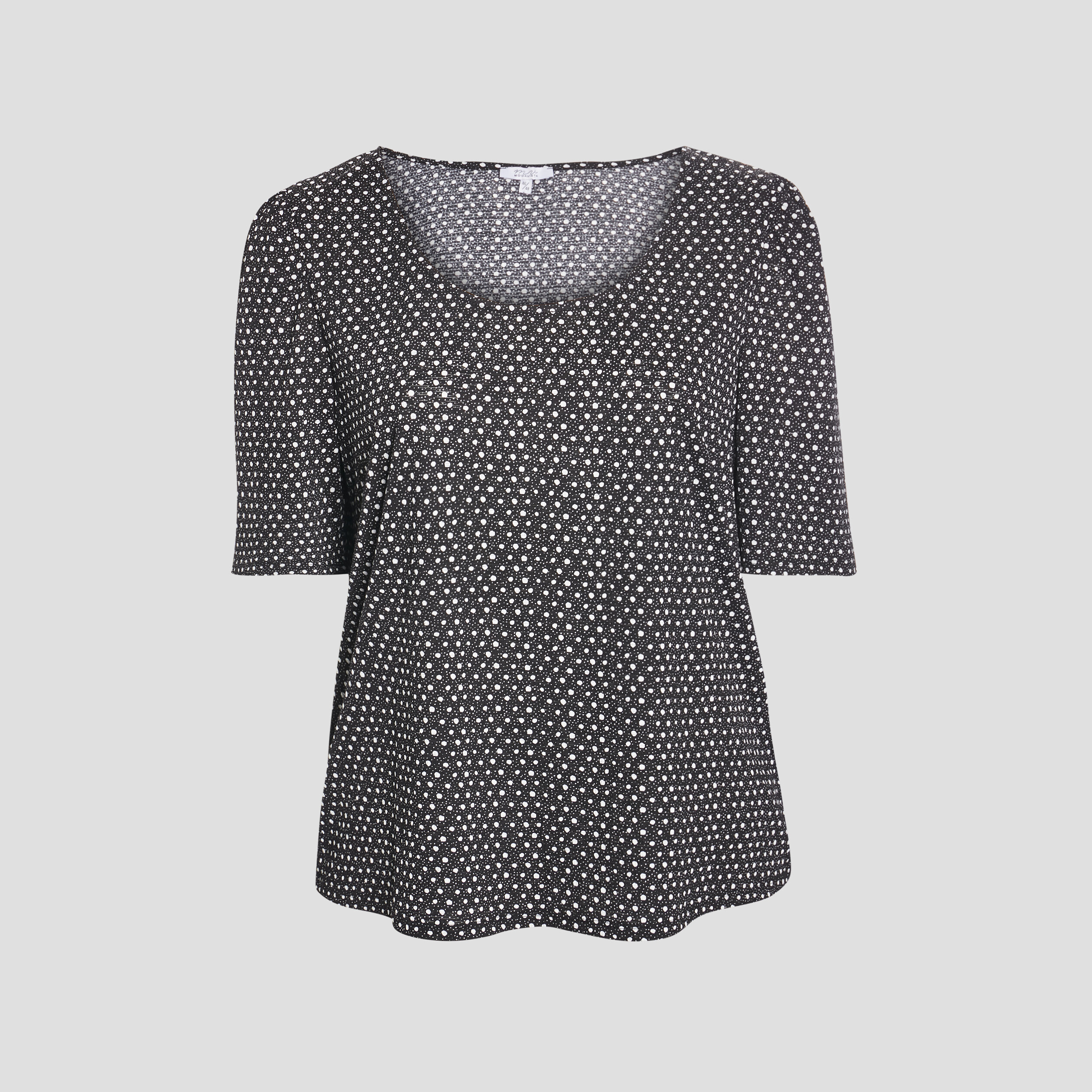 T-shirt manches 3 4 noir femme grande taille | La Halle