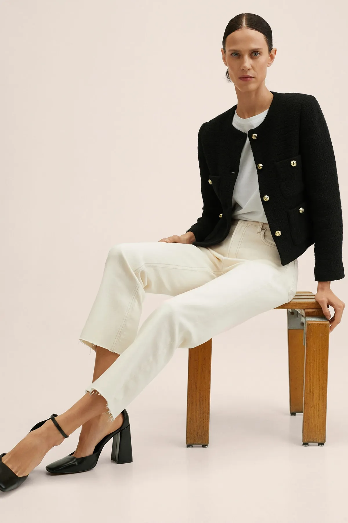 MANGO  27050188 Damen / Mädchen Off White
