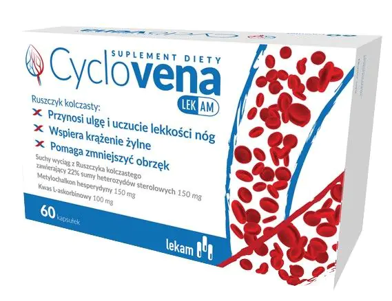 Cyclovena Lekam, Παρασκεύασμα που υποστηρίζει τη λειτουργία του φλεβικού συστήματος, Κάψουλες