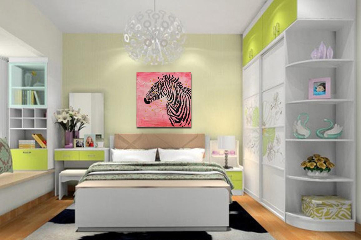 Kayoom Öl-Wandbild Zebra 70x70 PHA100