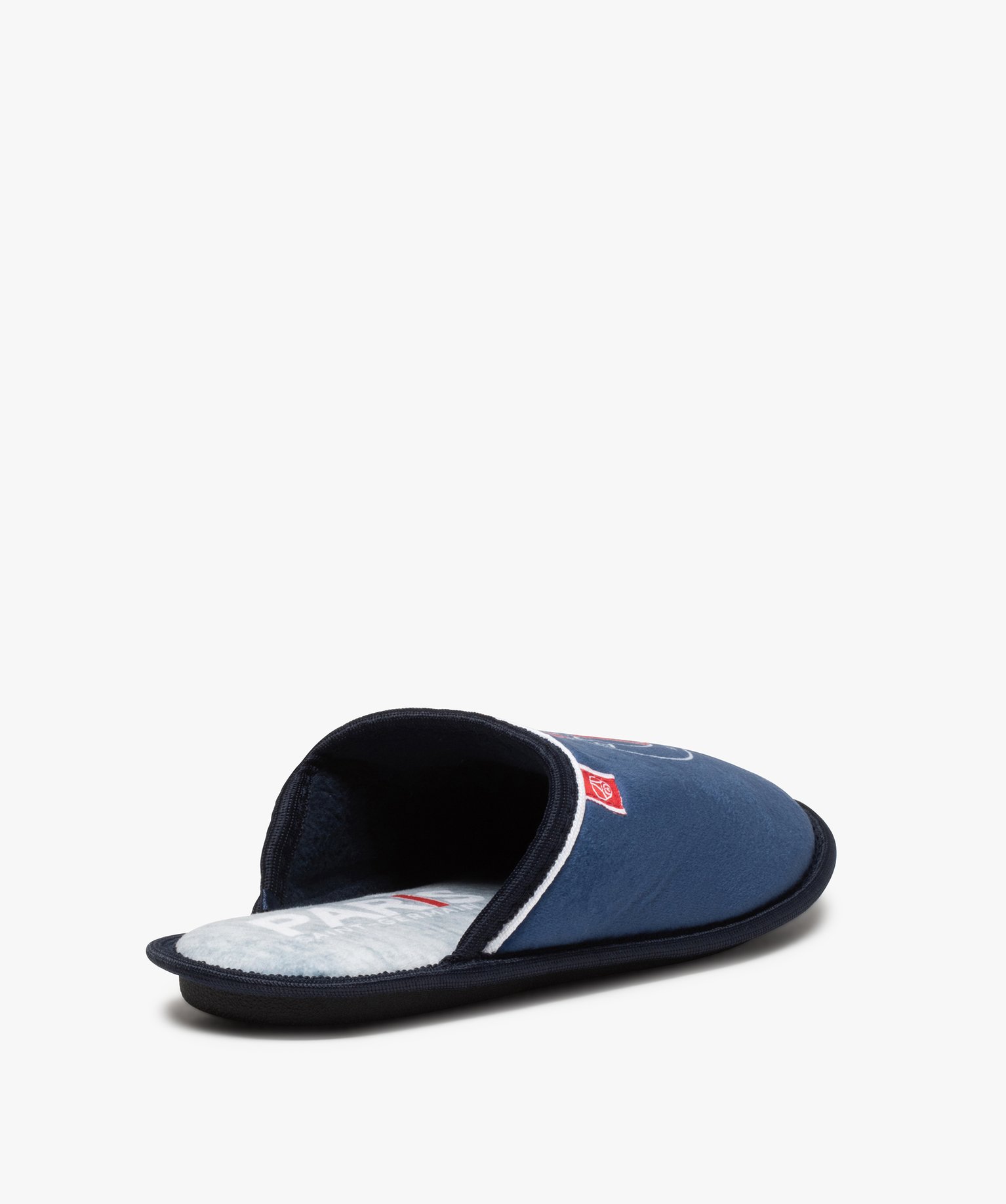 Chaussons homme mules plates en velours – PSG Foot | GEMO