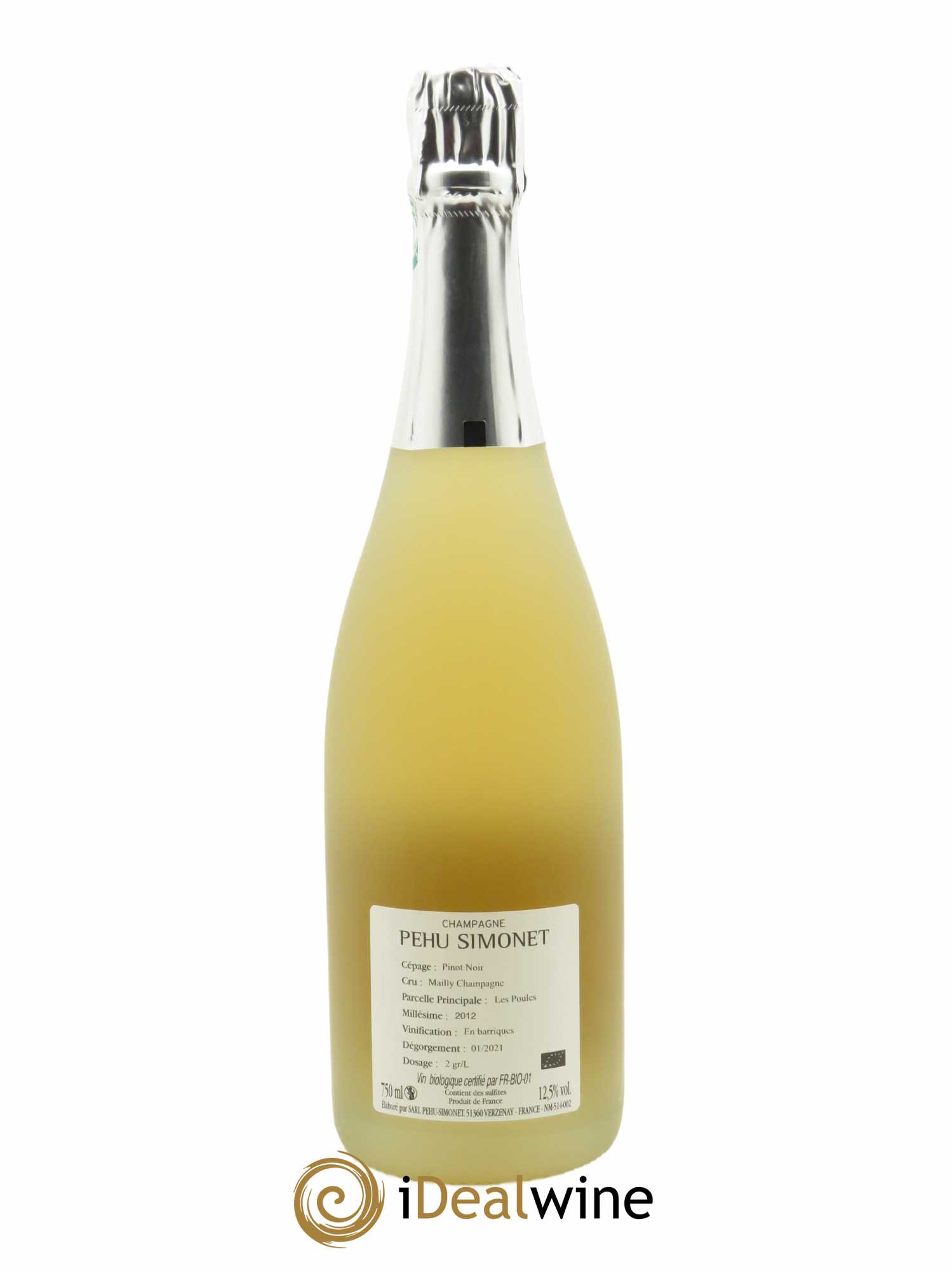 Fins lieux n°3 Les Poules Grand Cru Extra Brut Pehu Simonet  2012 - Lot de 1 Bouteille