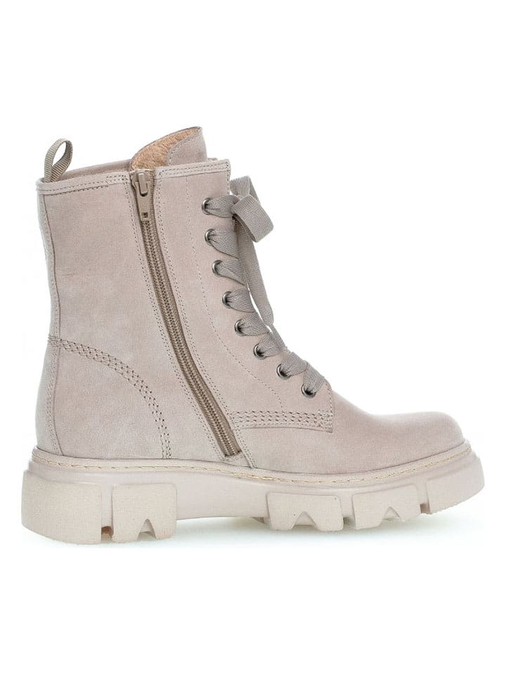 Gabor Leder-Boots in Beige/ Grau günstig kaufen