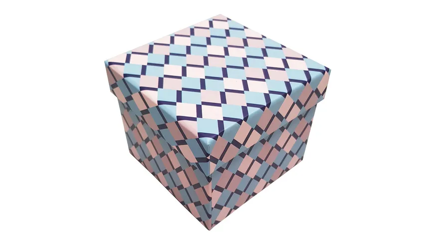 Kartonage Bunte Fliesen 12x12x10cm