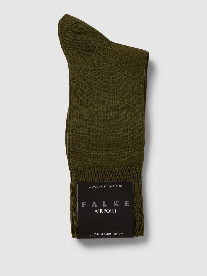 Socken mit elastischem Rippenbündchen Modell 'AIRPORT' in dunkelgrün