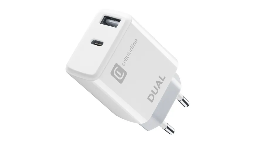 Cellularline Dual Port Travel Charger 20W White