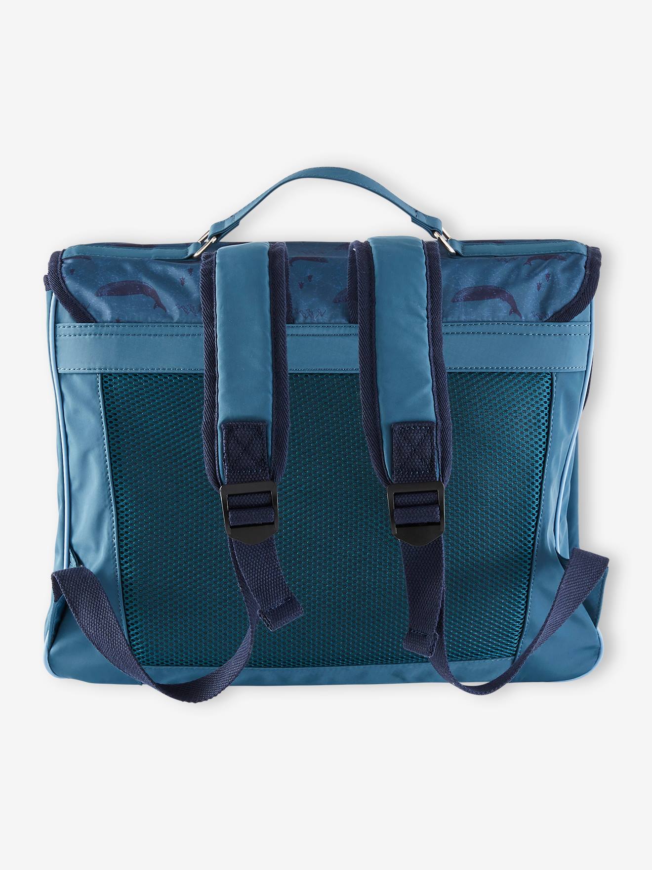 Vertbaudet Jungen Schultasche mit Federmappe KAPITÄN - dunkelblau bedruckt