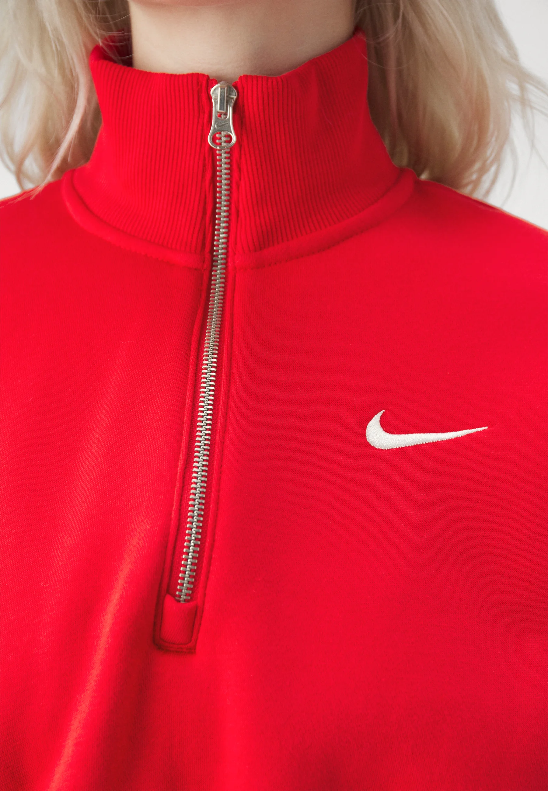 Nike Sportswear W NSW PHOENIX FLC QZ CROP - Sudadera