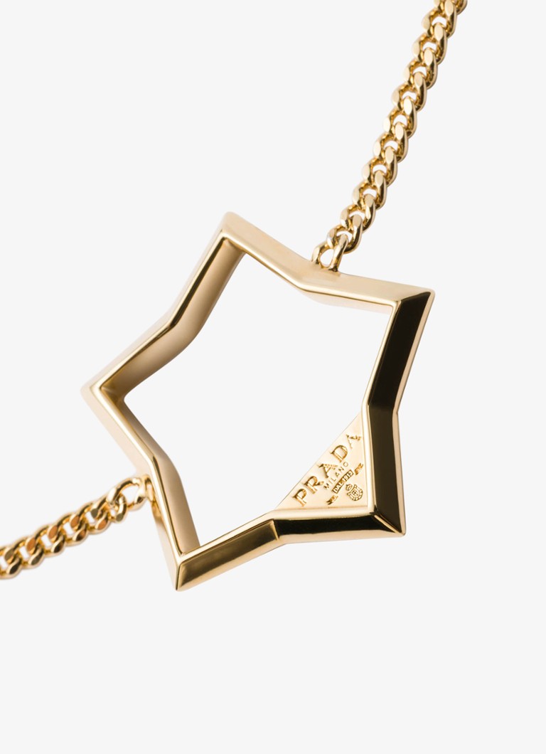 Colier cu logo Prada