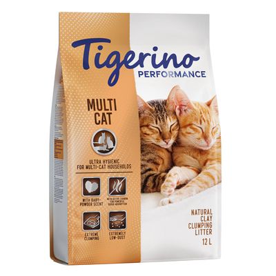 Tigerino Performance Multi Cat Katzenstreu – Babypuderduft
