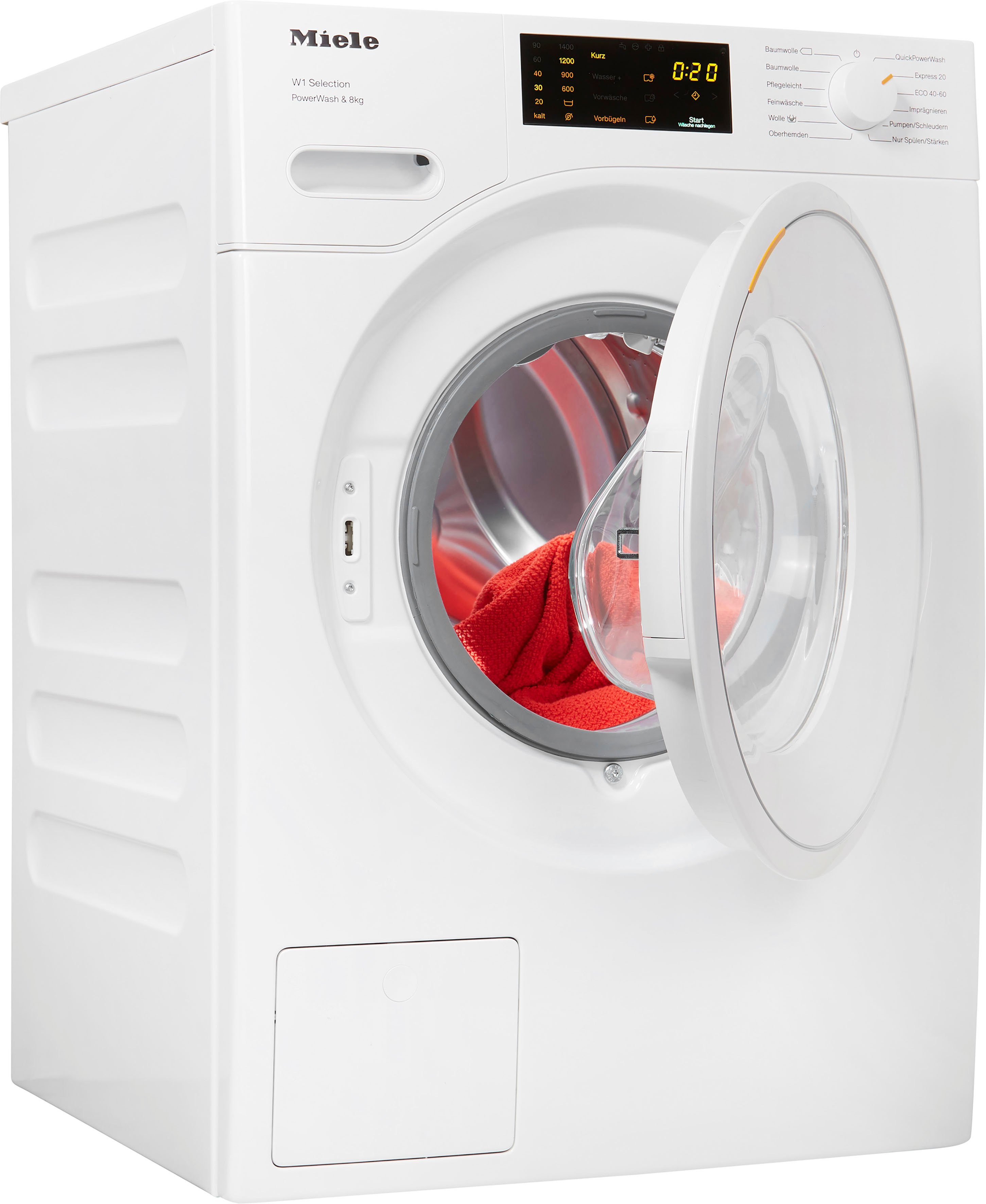 Miele Waschmaschine WSD323 WPS D PWash&8kg, 8 kg, 1400 U/min, QuickPowerWash für saubere Wäsche in nur 49 Minuten