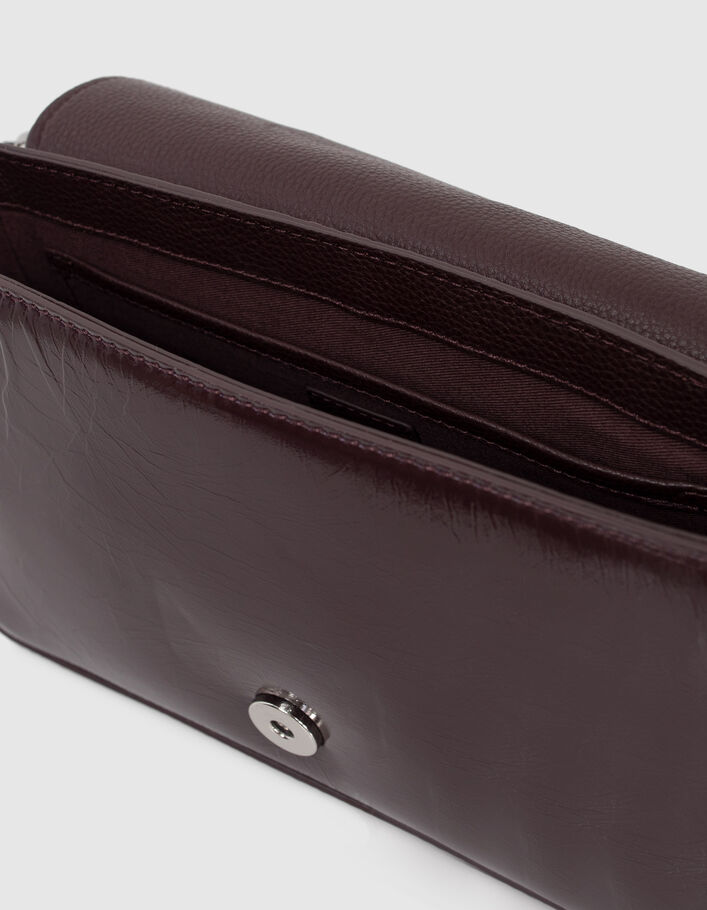 Le 111 TRINITY SCHOOL bordeaux cuir embossé python Femme