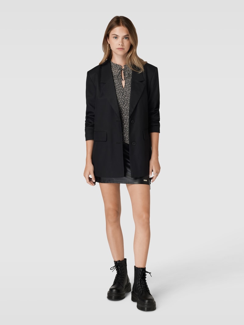 Blusenshirt mit Leopardenmuster Modell 'Ditsy' in schwarz