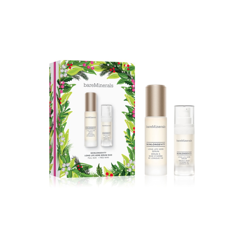 bareminerals Duo de sérums à base d’herbe de longue vie SKINLONGEVITY® Sérum visage format standard + format miniature
