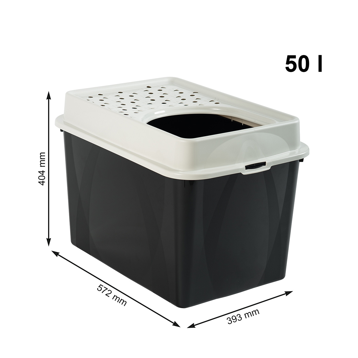 Rotho MyPet Katzentoilette Eco BERTY schwarz/weiß
