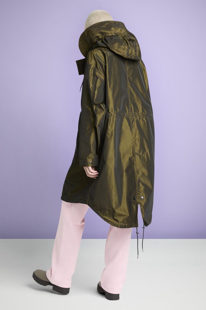 Kapuzen-Parka im Metallic-Look