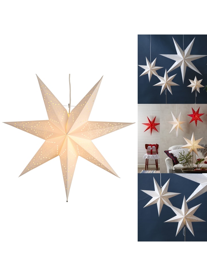 STAR Trading Hängeleuchte Stern 'Sensy', creme, 54x51cm günstig kaufen onesize
