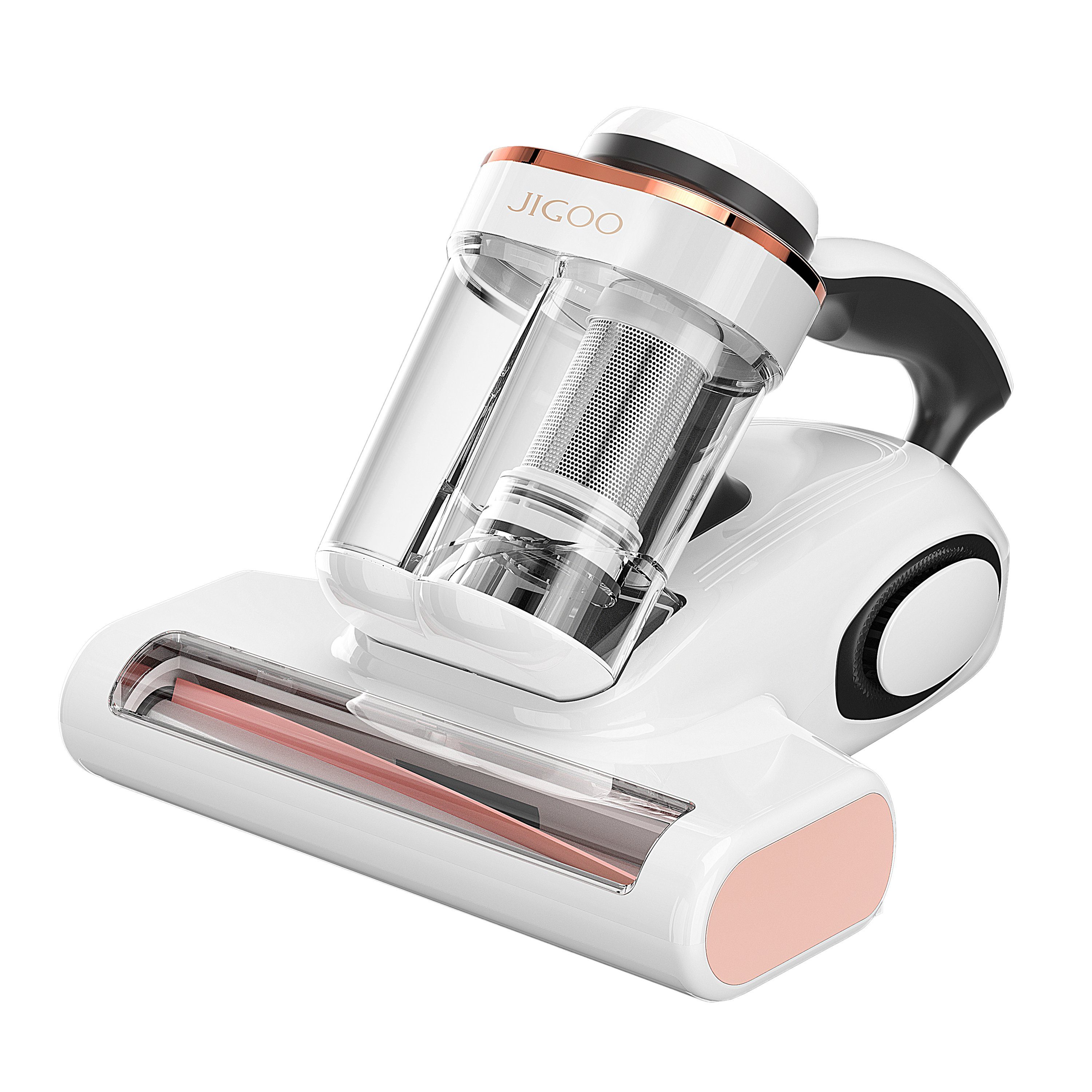 Jigoo Matratzenreinigungsgerät J300 Milbensauger, 500 W, beutellos, UV-C Light, Ultraschallfunktion, für Hausstauballergiker