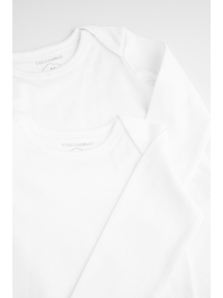 Coccodrillo Langarm-Body in weiß günstig kaufen
