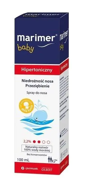 Marimer Baby, hypertonisk havvandsopløsning, næsespray til børn