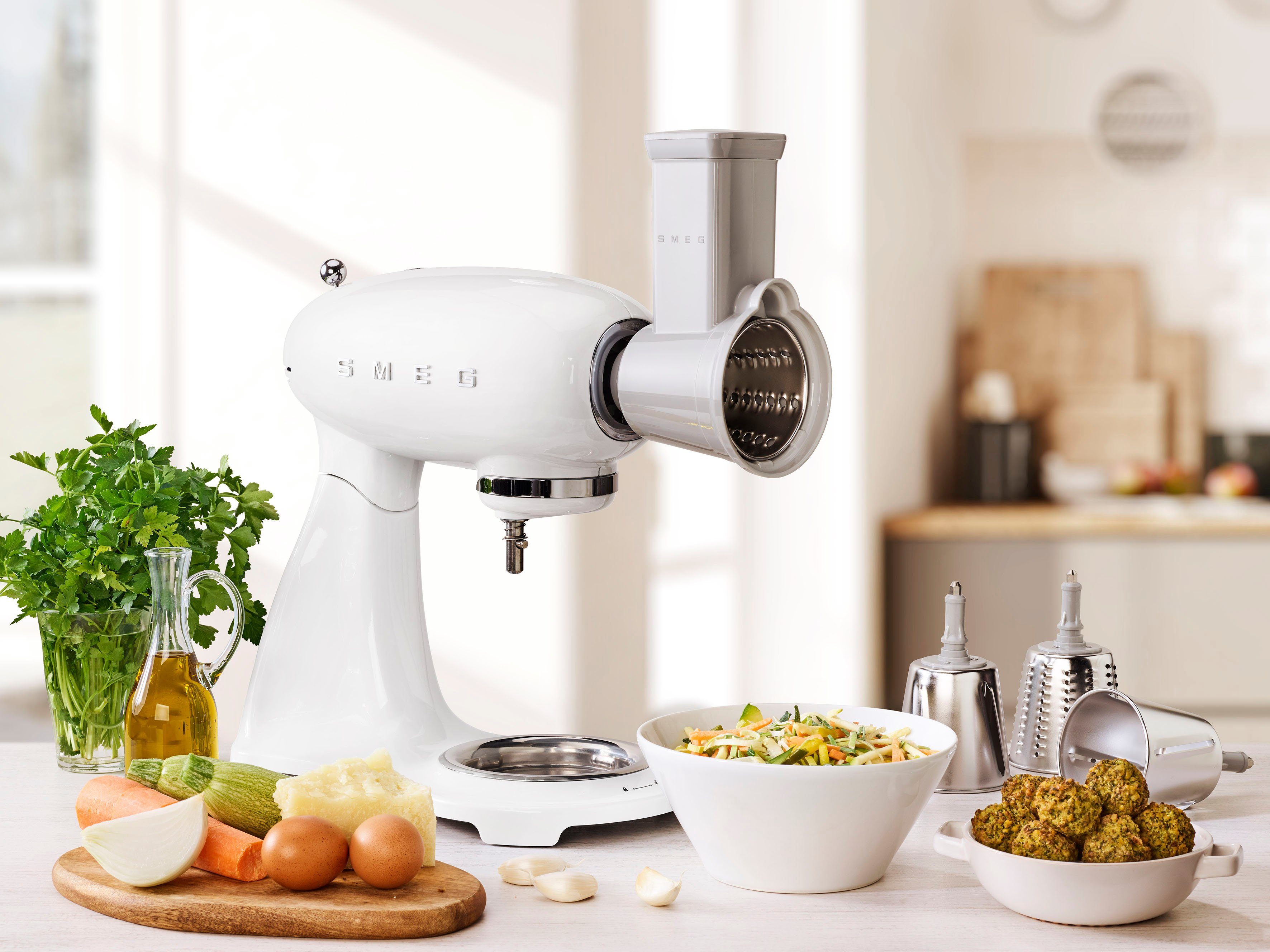Smeg Küchenmaschine SMF03WHEU Weiß, 800 W, 4,8 l Schüssel