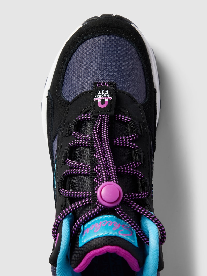 High Top Sneaker mit Label-Detail Modell 'LET S EXPLOR' in schwarz