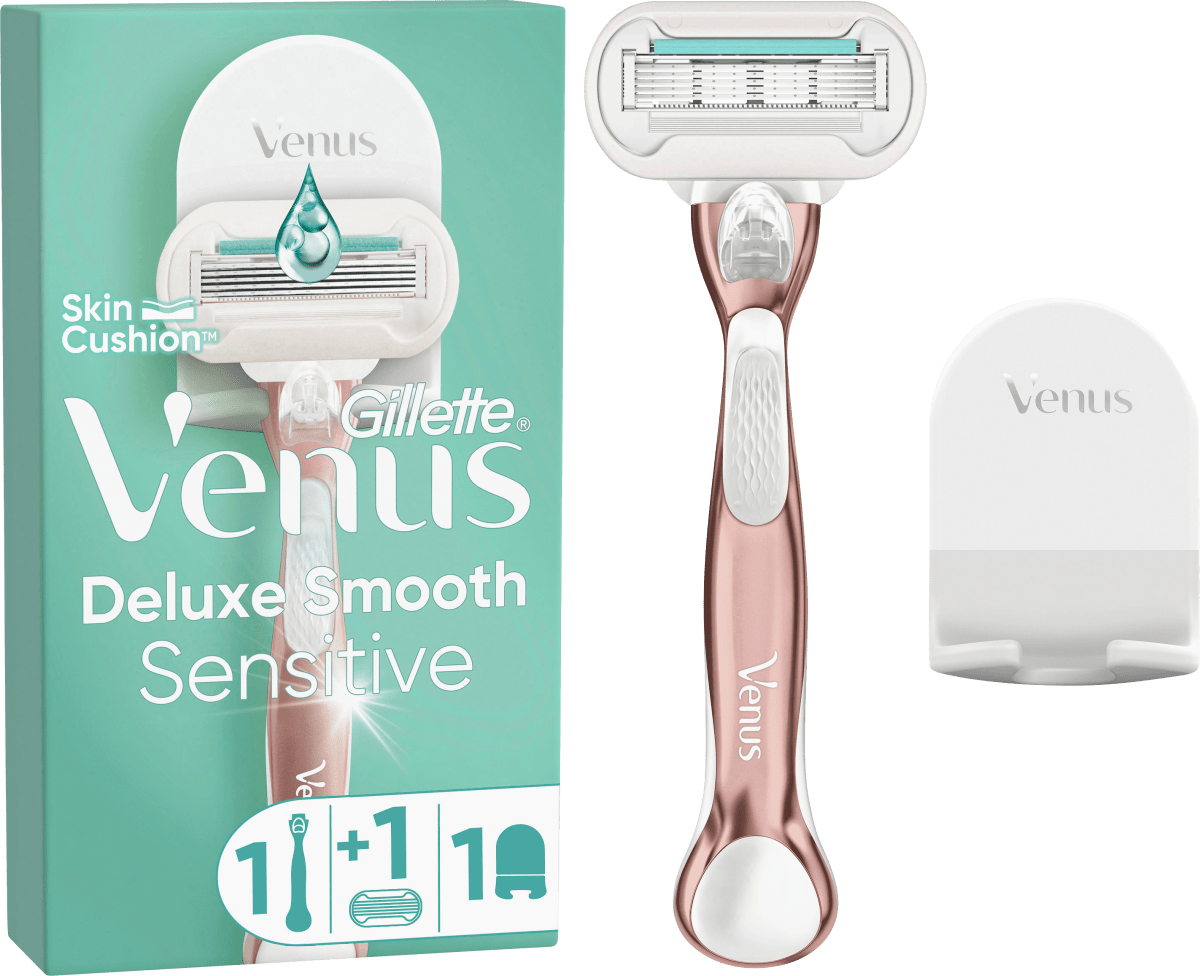 Rasierer, Deluxe Smooth Sensitive Rosegold + Duschhalterung, 1 St