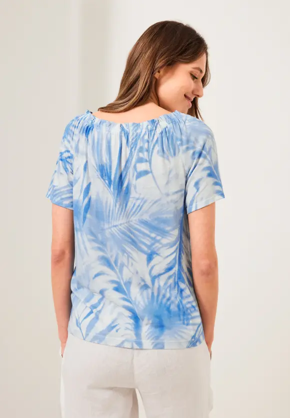 CECIL Carmenshirt mit Blätterprint