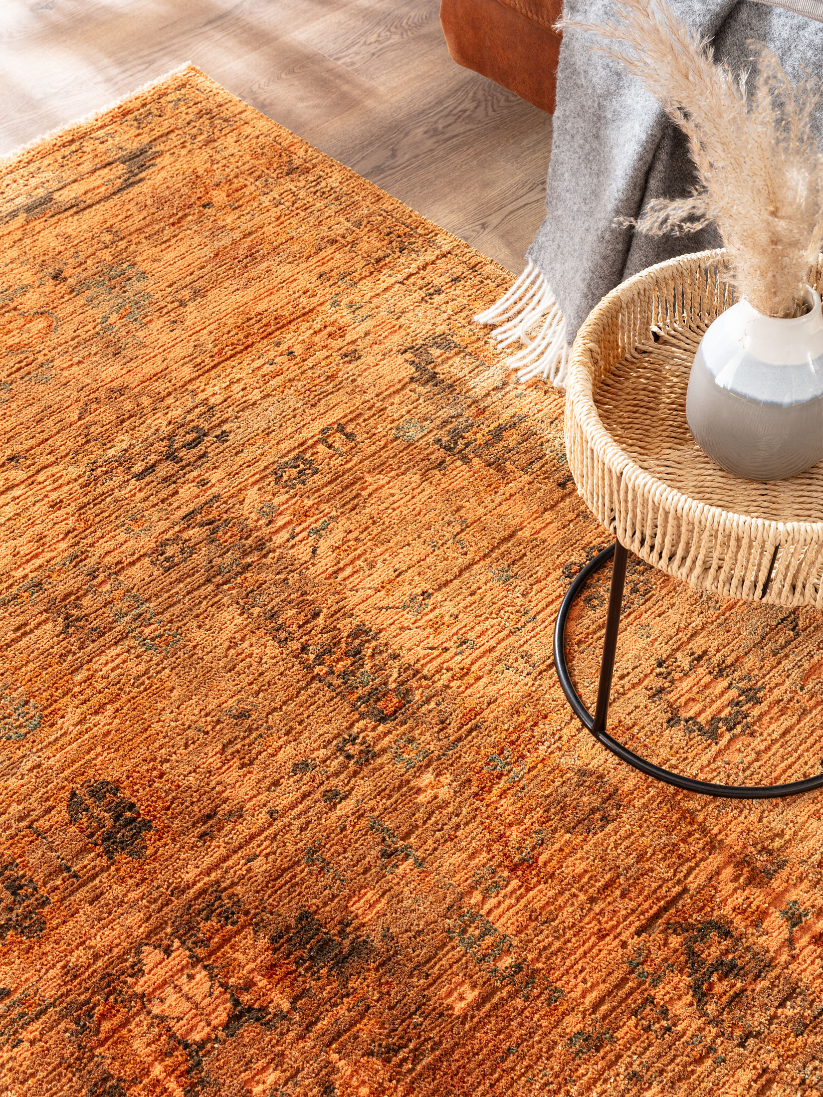 Saldala Vintage-Teppich, Orange