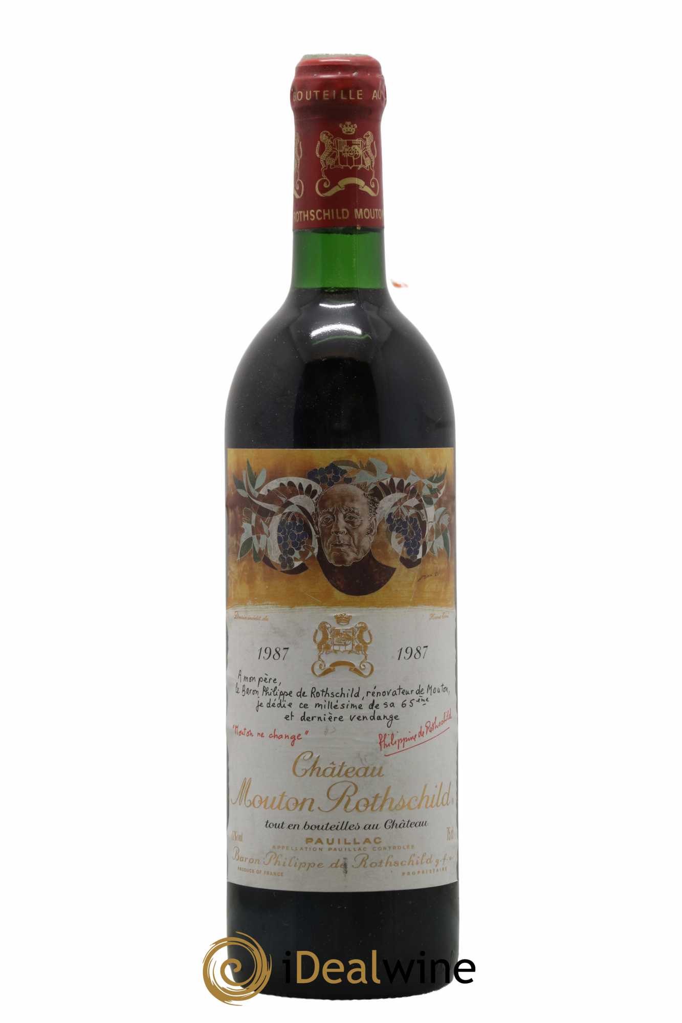 Château Mouton Rothschild 1er Grand Cru Classé  1987 - Lot de 1 Bouteille