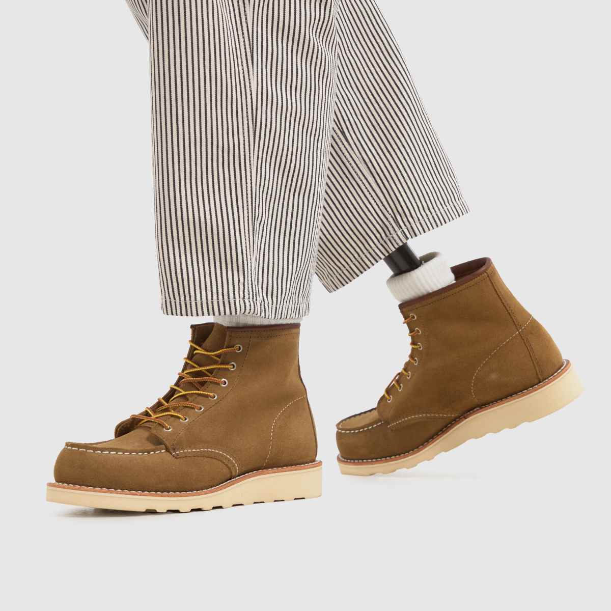 Red Wing – 6-tums klassiska stövlar med mock toe-mönster i khakifärg