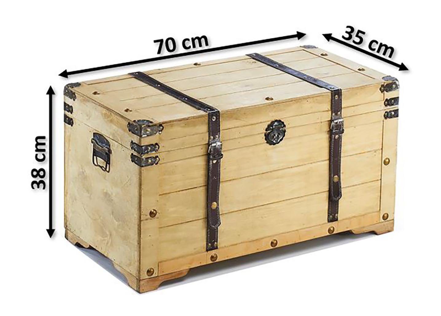 Kobolo Truhe Holztruhe KUBA aus Holz 70x35x38 cm