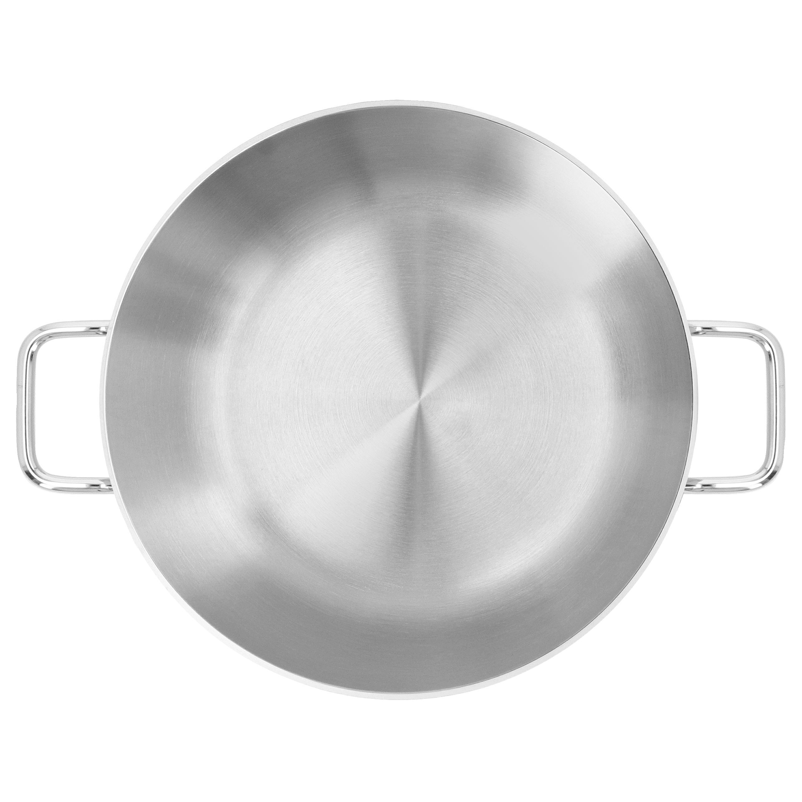 Konische Schmorpfanne mit Glasdeckel 28 cm, 18/10 Edelstahl