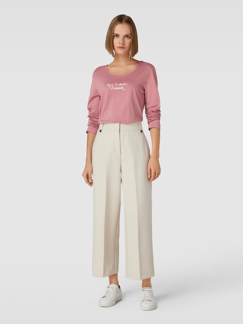 Longsleeve mit Statement-Print Modell 'Everyday' in bordeaux rot