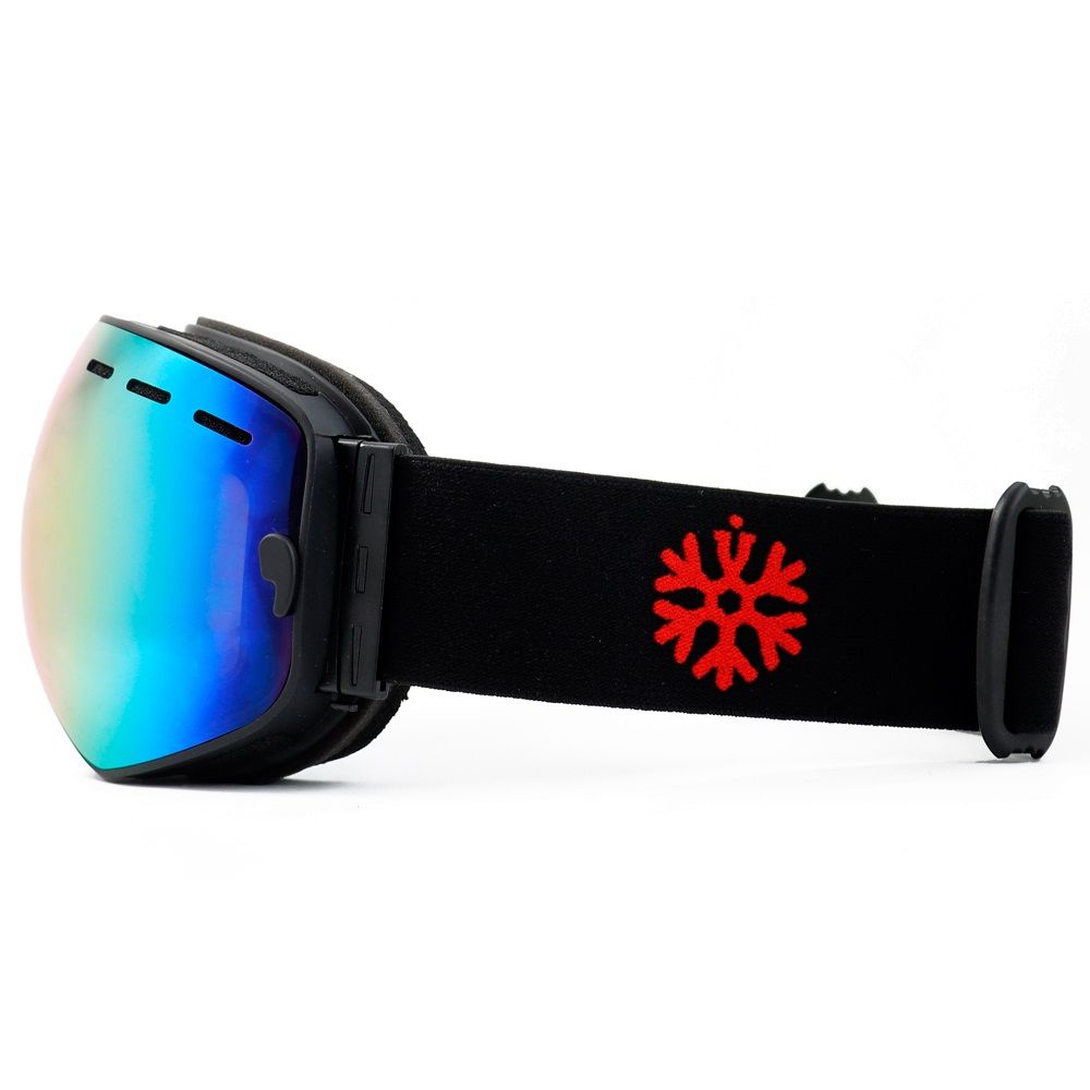 IVOL schwarz Rotes Spiegelglas Skibrille