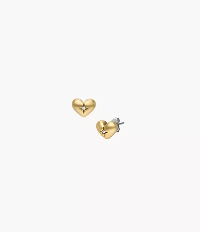 Fossil Ohrstecker Sadie All My Love Heart Edelstahl goldfarben